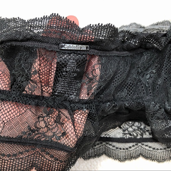 Calvin Klein Lace Black Bandeau Bra Size S - Picture 4 of 7